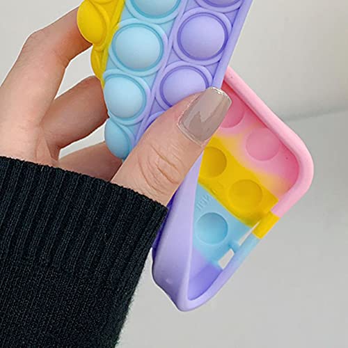 Fidget Toys Funda protectora de silicona ligera con burbujas antiestrés para iPhone 7/8/SE 2020