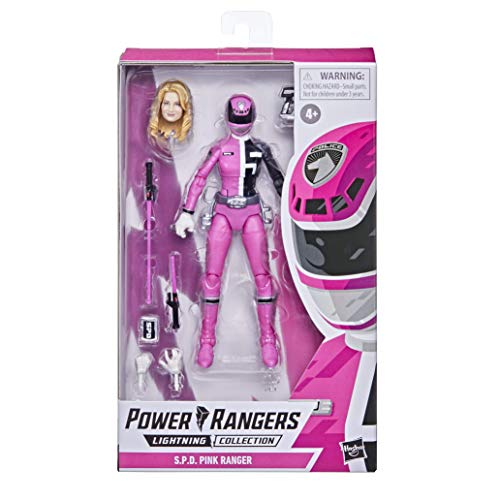 Figura de acción Coleccionable Premium de 15 cm de Ranger Rosa de S.P.D. de Power Rangers Lightning Collection con Accesorios