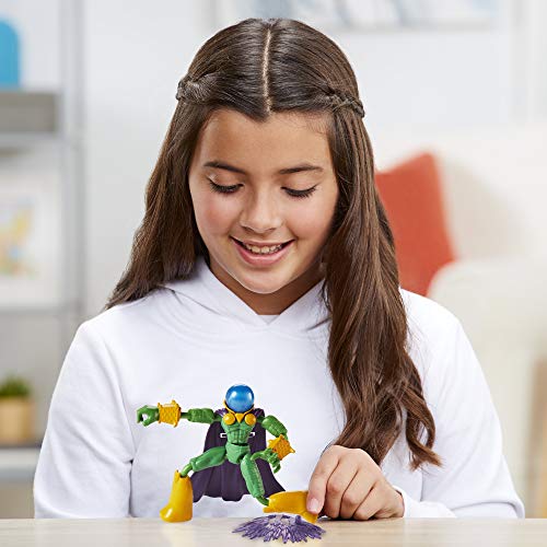 Figura de acción de Mysterio de Marvel Spider-Man Bend and Flex, Juguete Flexible de 15 cm, Incluye Accesorio, a Partir de 4 años