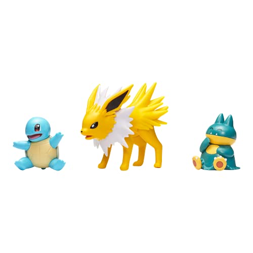 Figura de Batalla Pokemon 3 Pack – Jolteon, Squirtle & Munchlax, PKW0047