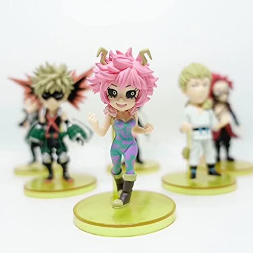 Figuras de My Hero Academia, Bakugou Katsuki/Ashido Mina/Ojiro Mashirao/Jiro Kyoka Figuras Anime, PVC Modelo Juguetes Coleccionable para Niños-6Pcs||7cm