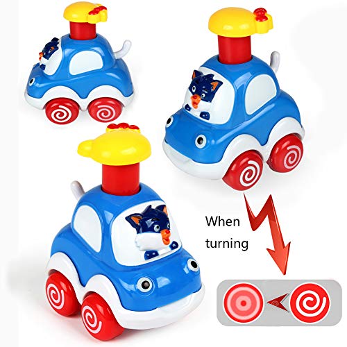 fiouni Baby Early Education Toy Cars Friction Powered Train Cars Juego de Juguetes de Regalo para niño pequeño y niña 1 2,3,4,5 años (4 PcsPress y Go Toy Cars)