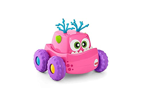 Fisher-Price Coche Monstruito verde, juguete gateo, bebé +9 meses (Mattel DRG15)