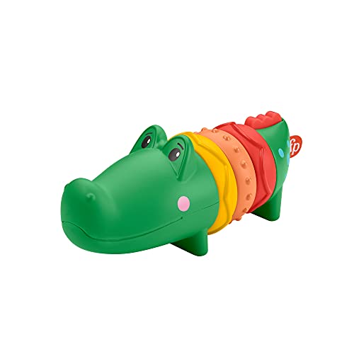 Fisher-Price Cocodrilo Click Clack Juguete sonajero Educativo, Regalo para bebés +6 Meses (Mattel GWL67)