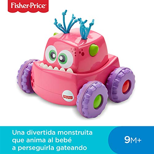 Fisher-Price DRG14 Press-N-Go Monster Truck Pink, Push and Go Crawling Toy, Suitable for 1 Year Old