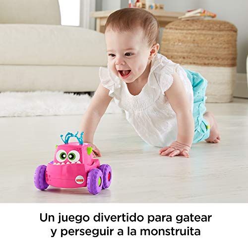 Fisher-Price DRG14 Press-N-Go Monster Truck Pink, Push and Go Crawling Toy, Suitable for 1 Year Old