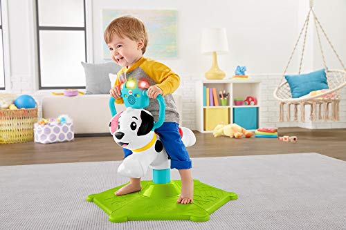 Fisher-Price-GHY07 Perrito Saltando y Gira, enseña números, Colores y Mucho más, Juguete Educativo para niños de 12 + Meses, 3 (Mattel GHY07)