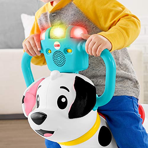 Fisher-Price-GHY07 Perrito Saltando y Gira, enseña números, Colores y Mucho más, Juguete Educativo para niños de 12 + Meses, 3 (Mattel GHY07)