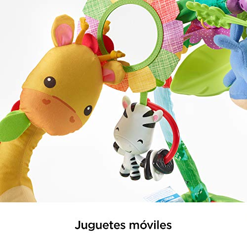 Fisher-Price - Gimnasio Deluxe Animalitos de la Selva, Manta de Juego Bebé (Mattel DFP08), Embalaje estándar