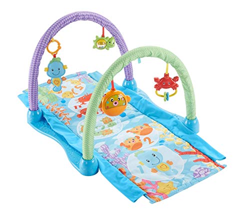 Fisher-Price - Gimnasio musical juega y gatea, para bebé +0 meses (Mattel DRD92)