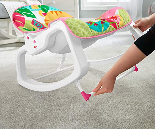 Fisher-Price - Hamaca Crece Conmigo Rock and Roar, Silla para Bebé (Mattel GNV70), Embalaje estándar