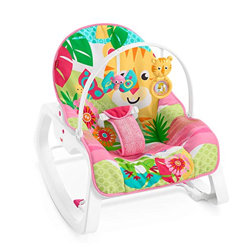 Fisher-Price - Hamaca Crece Conmigo Rock and Roar, Silla para Bebé (Mattel GNV70), Embalaje estándar