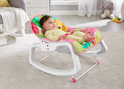 Fisher-Price - Hamaca Crece Conmigo Rock and Roar, Silla para Bebé (Mattel GYC83), Embalaje sostenible