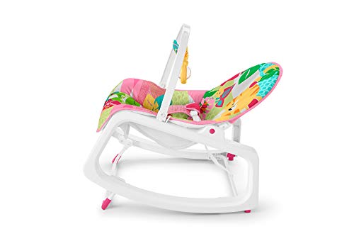 Fisher-Price - Hamaca Crece Conmigo Rock and Roar, Silla para Bebé (Mattel GYC83), Embalaje sostenible