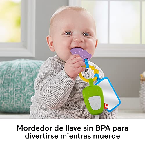 Fisher-Price juego de llaves activity para bebés con mordedor, sonajero y espejito (Mattel GRT57)