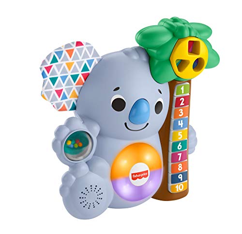 Fisher-Price Linkimals Nicolas le Koala, Juguete Interactivo de Aprendizaje, Sonidos y Luces, versión Francesa, 9 Meses y más, GRG69