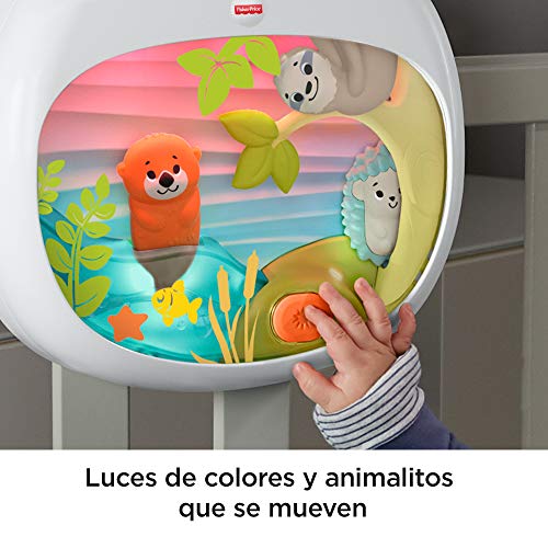 Fisher-Price - Proyector Animalitos, Juguete y Luz de Cuna para Bebé Recién Nacido (Mattel FXC59)