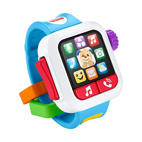 Fisher Price- Smartwatch Aprender e brincar, brinquedo para bebê, produto en Português (Mattel GTW25)