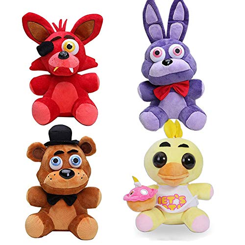 Five Nights at Freddy - Juego de muñecas de peluche de 17,7 cm, 5 noches, juguetes de muñecas suaves, para regalo de cinco noches