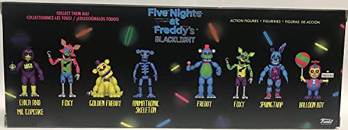 Five Nights at Freddy'S Blacklight Figuras de acción Exclusivo Freddy, Foxy, Springtrap, niño Globo