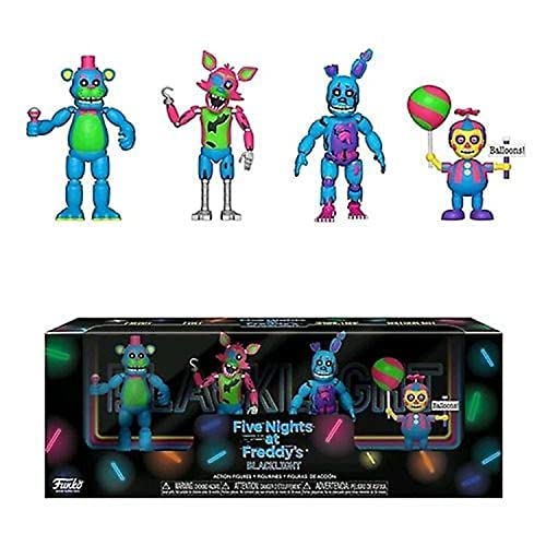 Five Nights at Freddy'S Blacklight Figuras de acción Exclusivo Freddy, Foxy, Springtrap, niño Globo