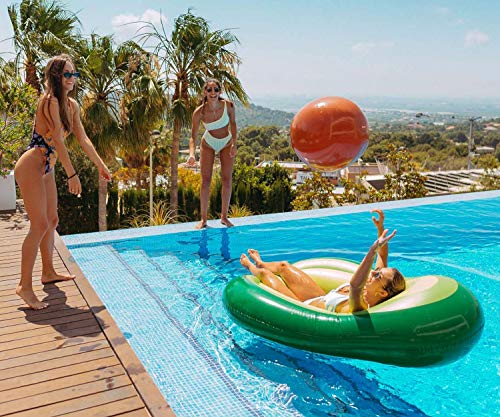 Flamingueo Flotador Aguacate - Aguacate Hinchable Piscina, Colchoneta Hinchable Aguacate, Flotador Gigante, Flotador Adulto, Colchoneta Piscina, Flotadores Piscina, Colchoneta Aguacate, 160x125 cm