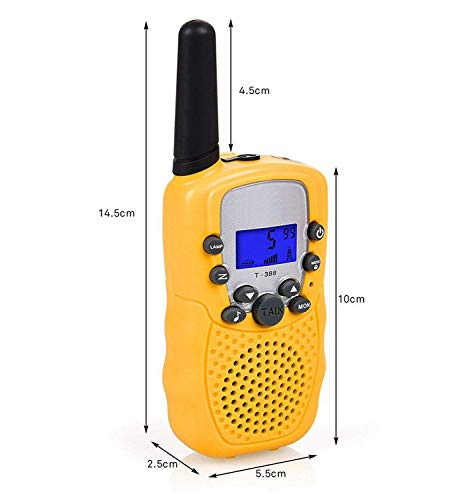 Flybiz Walkie Talkie Niños PMR446 8 Canales LCD Pantalla Función VOX 10 Tonos de Llamada Bloqueo de Canal Linterna Incorporado 8 Canales LCD Pantalla VOX …