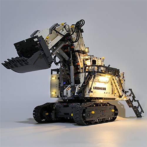 FLYM Kit De Iluminación para (Excavadora Liebherr R9800) Modelo De Bloque De Construcción, Kit De Iluminación LED Compatible con Lego 42100 (Este Modelo No Está Incluido)