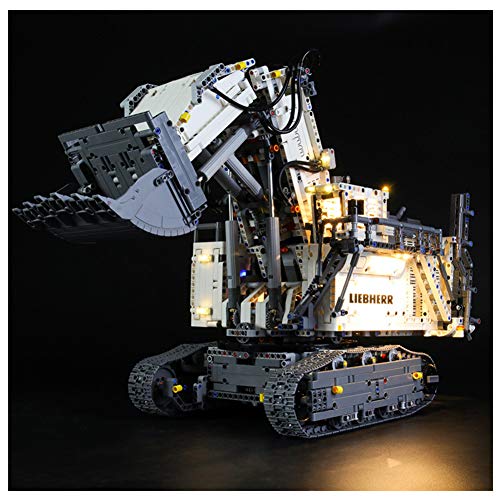 FLYM Kit De Iluminación para (Excavadora Liebherr R9800) Modelo De Bloque De Construcción, Kit De Iluminación LED Compatible con Lego 42100 (Este Modelo No Está Incluido)