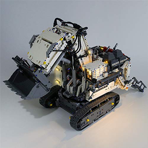 FLYM Kit De Iluminación para (Excavadora Liebherr R9800) Modelo De Bloque De Construcción, Kit De Iluminación LED Compatible con Lego 42100 (Este Modelo No Está Incluido)