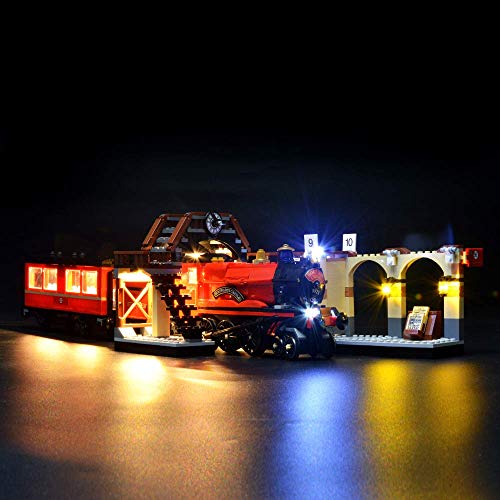 FLYM (Tren Expreso De Harry Potter Hogwarts) Kit De Iluminación para Modelo De Bloque De Construcción Compatible con El Kit De Iluminación LED Lego 75955 (Modelo No Incluido)