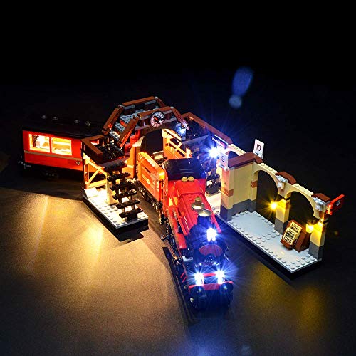 FLYM (Tren Expreso De Harry Potter Hogwarts) Kit De Iluminación para Modelo De Bloque De Construcción Compatible con El Kit De Iluminación LED Lego 75955 (Modelo No Incluido)