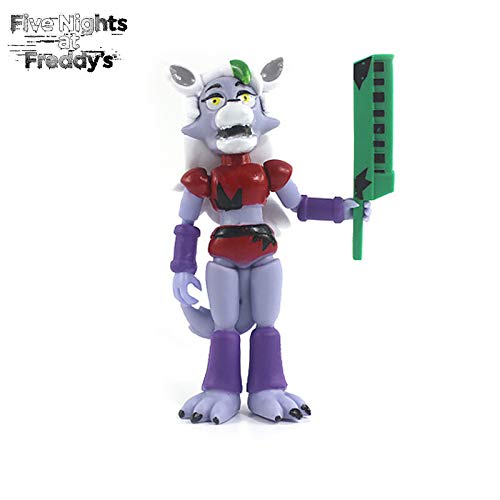 	 FNAF Figuras de Acción Five Nights at Freddy'S Collectible Glamrock Freddy Chica Montgomery Gator Roxanne Wolf Vanny Muñecos y Figuras de Fantásticas de Juguete para Niños Regalo 5PCS-12cm