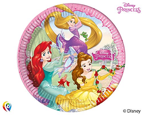 Folat B.V. 86677 Disney Princess Dreaming - Platos de papel (Ø23 cm), 8 piezas, color rosa