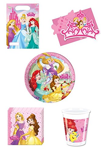 Folat B.V. 86677 Disney Princess Dreaming - Platos de papel (Ø23 cm), 8 piezas, color rosa