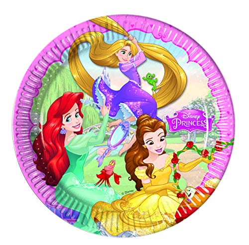 Folat B.V. 86677 Disney Princess Dreaming - Platos de papel (Ø23 cm), 8 piezas, color rosa