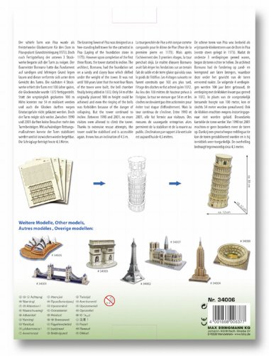 Folia 34006 Modelo 3D Logic - Set de 30 piezas 3D motivo de Torre Inclinada de Pisa [Importado de Alemania]