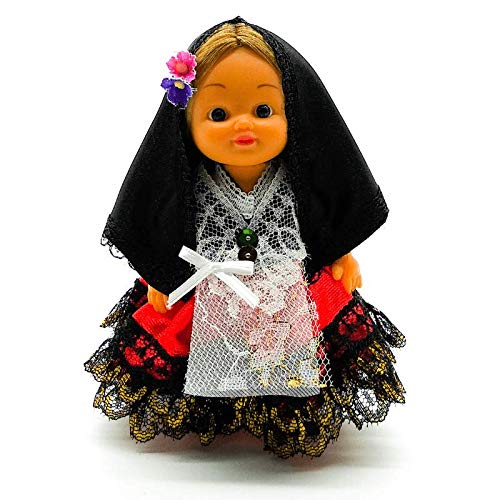 Folk Artesanía Muñeca Regional colección de 15 cm con Vestido típico Cartagenera Cartagena Murcia España.