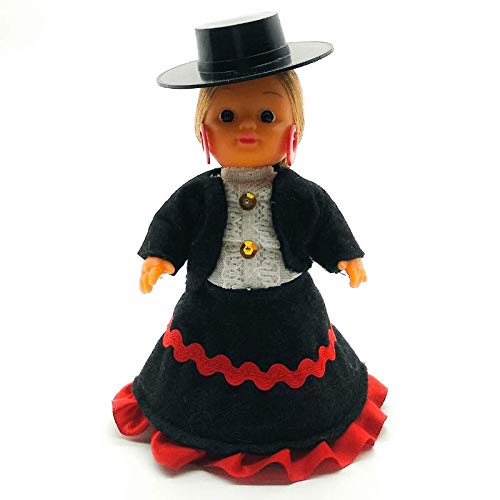 Folk Artesanía Muñeca Regional colección de 15 cm con Vestido típico Cordobesa Córdoba Andalucía España.