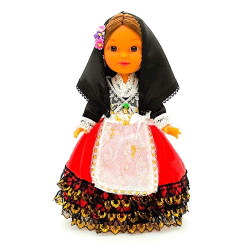 Folk Artesanía Muñeca Regional colección de 25 cm con Vestido típico Cartagenera Cartagena Murcia España.