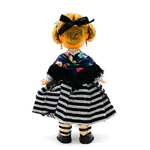 Folk Artesanía Muñeca Regional colección de 25 cm con Vestido típico Extremeña Extremadura España.