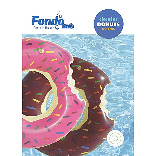 fondosub Flotador Rueda Donuts Mordido Infantil 60 cm (49434), Rosa, Marrón