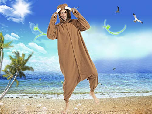 FORLADY Animal Walrus Onesie Pijamas para Adultos Unisex Polar Fleece Cosplay Disfraz Disfraz