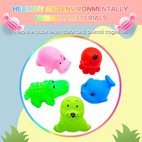 FORMIZON Bolas Sensoriales para Bebés y Bloques Apilables para Bebés Set, 18 Piezas Juguetes Bebe con Bloque, Bolas y Animal, Juguetes de Baño Regalo para los Niños