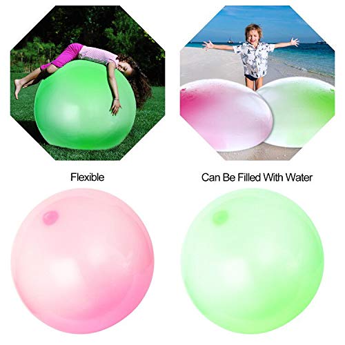 FORMIZON Bubble Balloon, Bubble Ball Agua Globo Inflable de Burbujas de Agua para Niños Adultos Verano Playa Jardín Fiesta al Aire Libre (Polvo Verde)