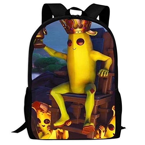 Fort-Night King Banana Peely Mochilas para portátil con impresión 3D para niños y niñas