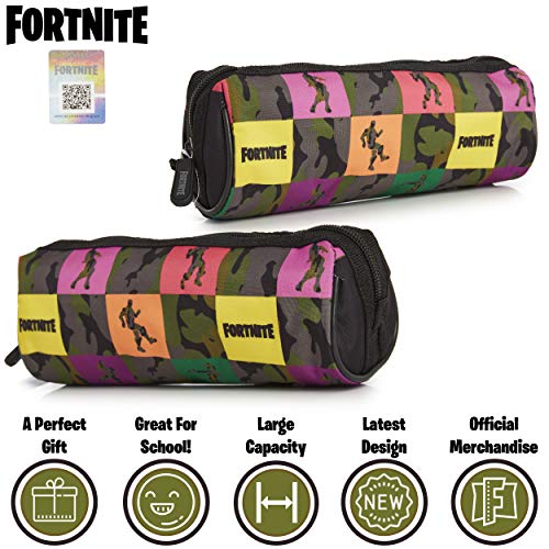 Fortnite Estuche Escolar Niño, Estuches para Lápices Diseño Emotes y Llama Ovalados y Rectangulares, Materiales Escolares Producto Oficial Fornite, Regalos para Chicos y Chicas (Barril emote)