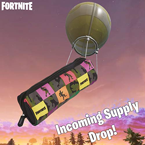 Fortnite Estuche Escolar Niño, Estuches para Lápices Diseño Emotes y Llama Ovalados y Rectangulares, Materiales Escolares Producto Oficial Fornite, Regalos para Chicos y Chicas (Barril emote)