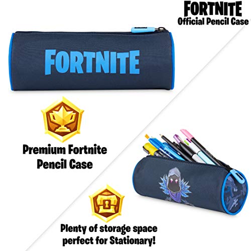 Fortnite Estuche Escolar Niño, Estuches Para Lápices, Materiales Escolares Producto Oficial Fornite, Regalos Para Chicos y Chicas Adolescentes (Azul Raven)