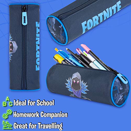 Fortnite Estuche Escolar Niño, Estuches Para Lápices, Materiales Escolares Producto Oficial Fornite, Regalos Para Chicos y Chicas Adolescentes (Azul Raven)